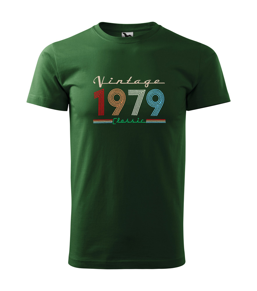 Vyšívané pánske tričko, vyšívaný motív VINTAGE